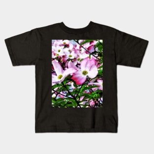 Spring - Pink Dogwood Blossoms Kids T-Shirt